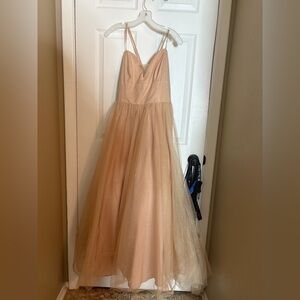 Elegant Women's Cream Prom Dress